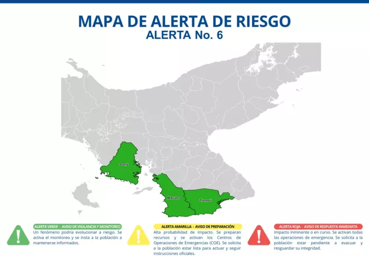 Protección Civil activa alerta verde en Veraguas y Los Santos por lluvias